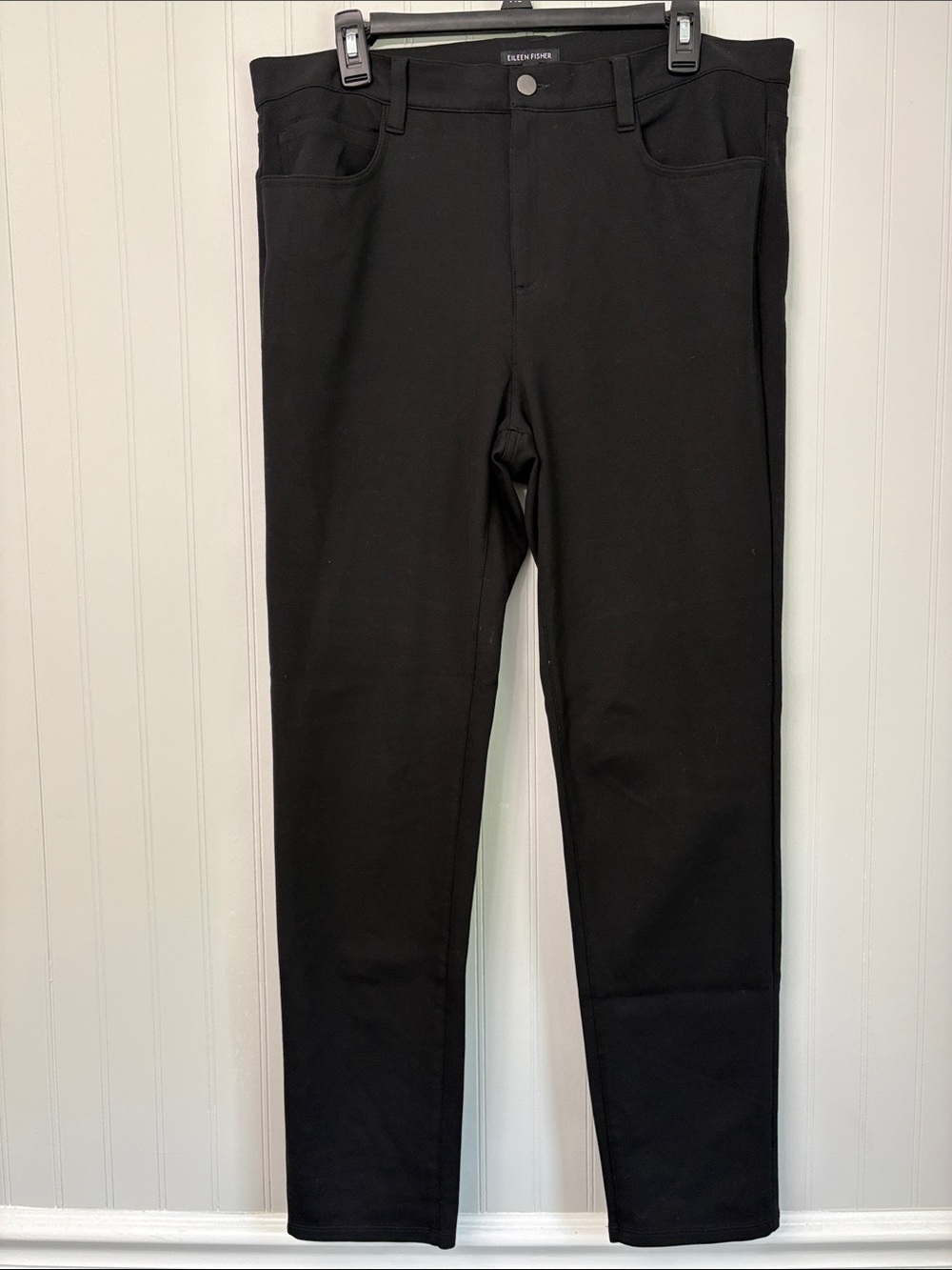 Eileen Fisher Ponte Slim Pant Women’s Size Large in Black